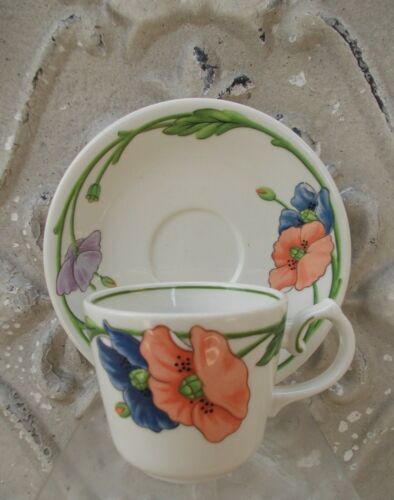 Tasse et sous tasse café Villeroy & Boch modèle Amapola