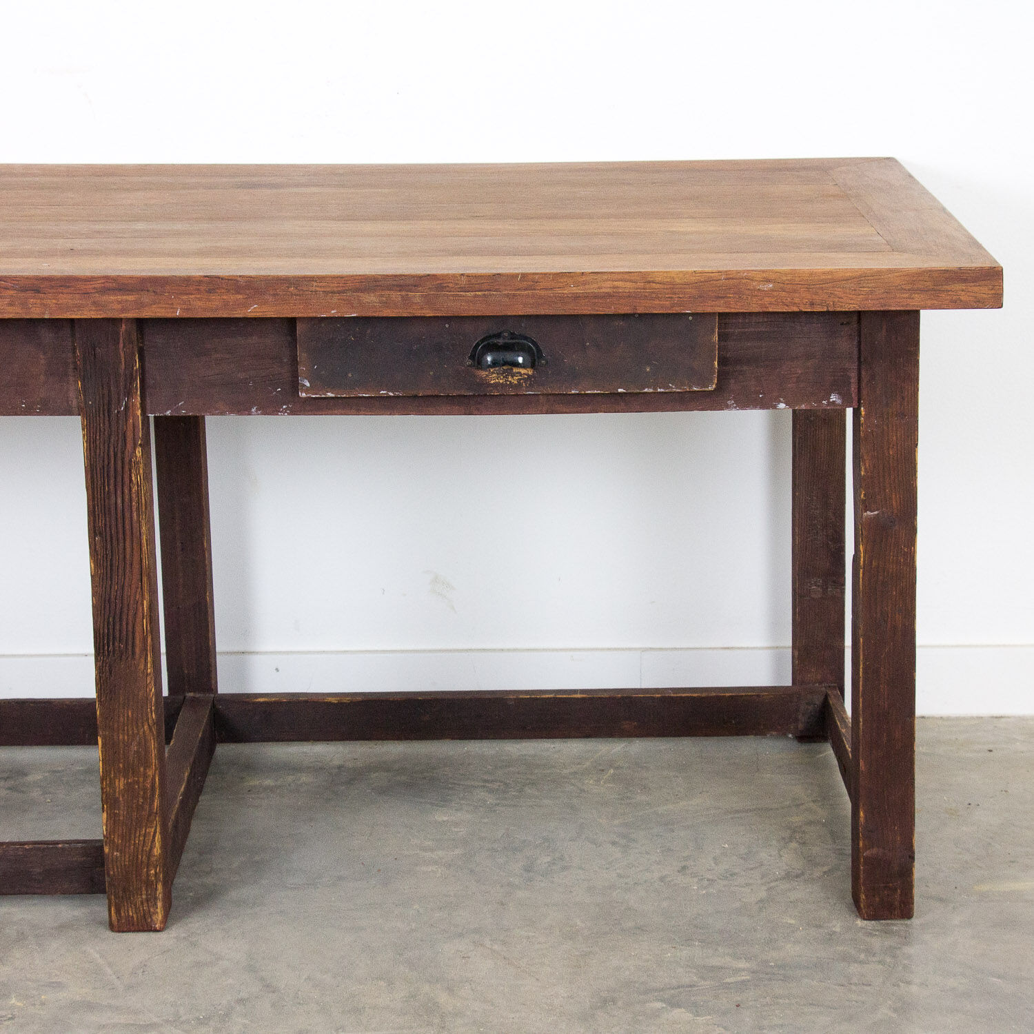 Vintage wooden table factory desk