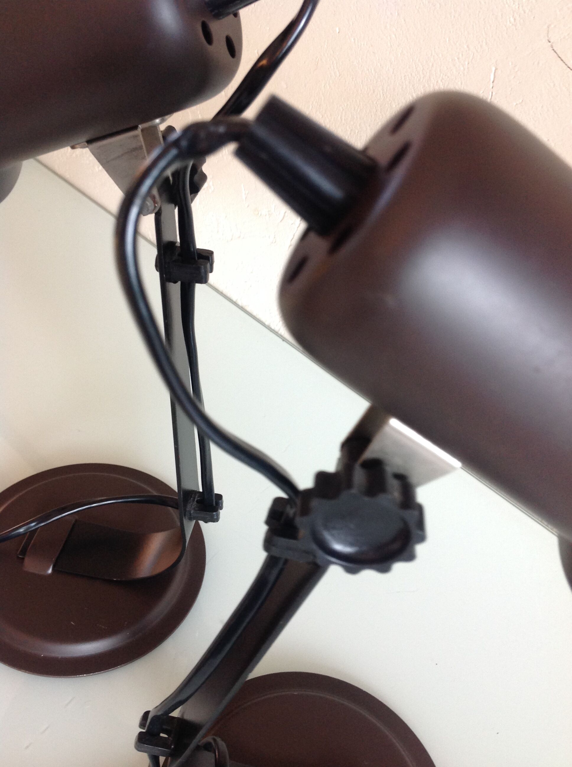 Pair of bedside lamps Metal vintage 70s spots