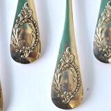 Lot de 6 couverts de table ancien - modèle médaillon rocaille - Magasins Printemps