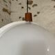 Vintage teak and plexiglass seventies pendant lamp
