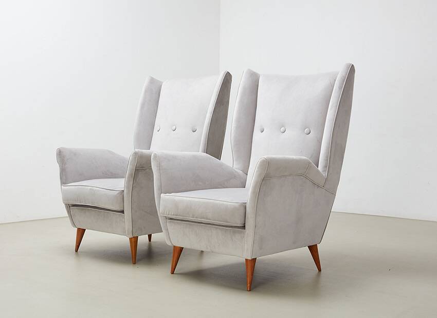 Pair of Italian Lounge Chairs attrib. to Gio Ponti for ISA Bergamo 1950s