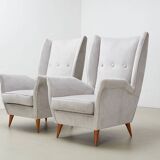 Pair of Italian Lounge Chairs attrib. to Gio Ponti for ISA Bergamo 1950s