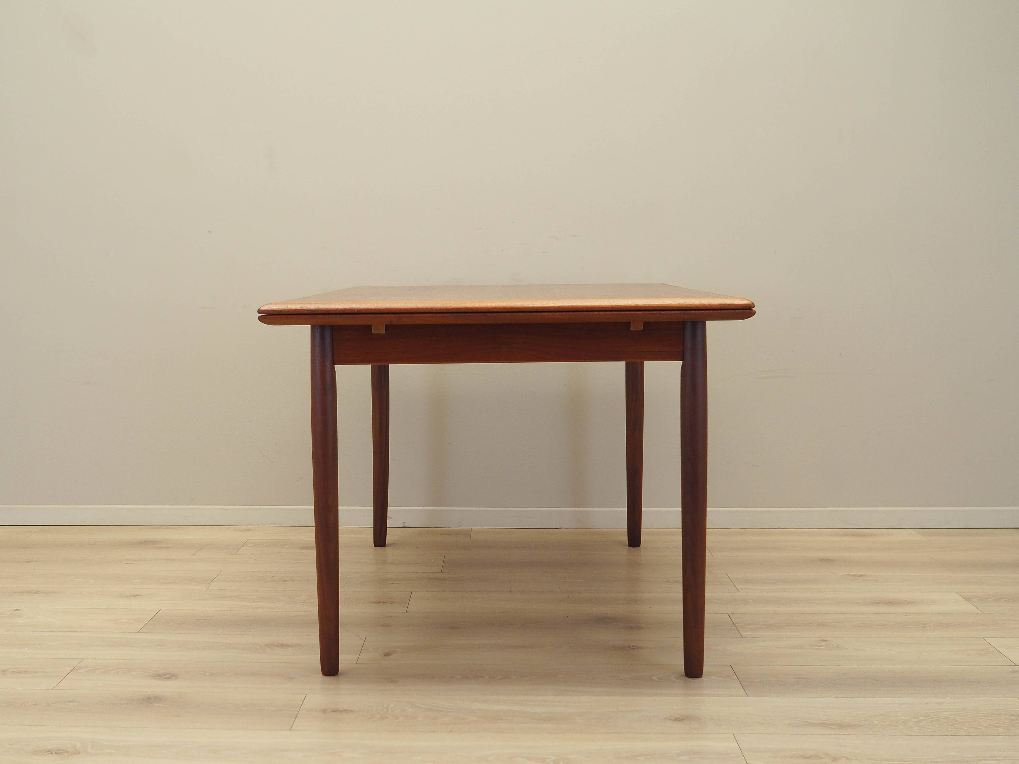 Teak table, Danish design, 1970s, production: Denmark