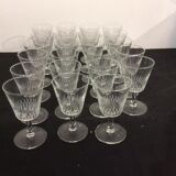 Lot de verres à apéritif en cristal