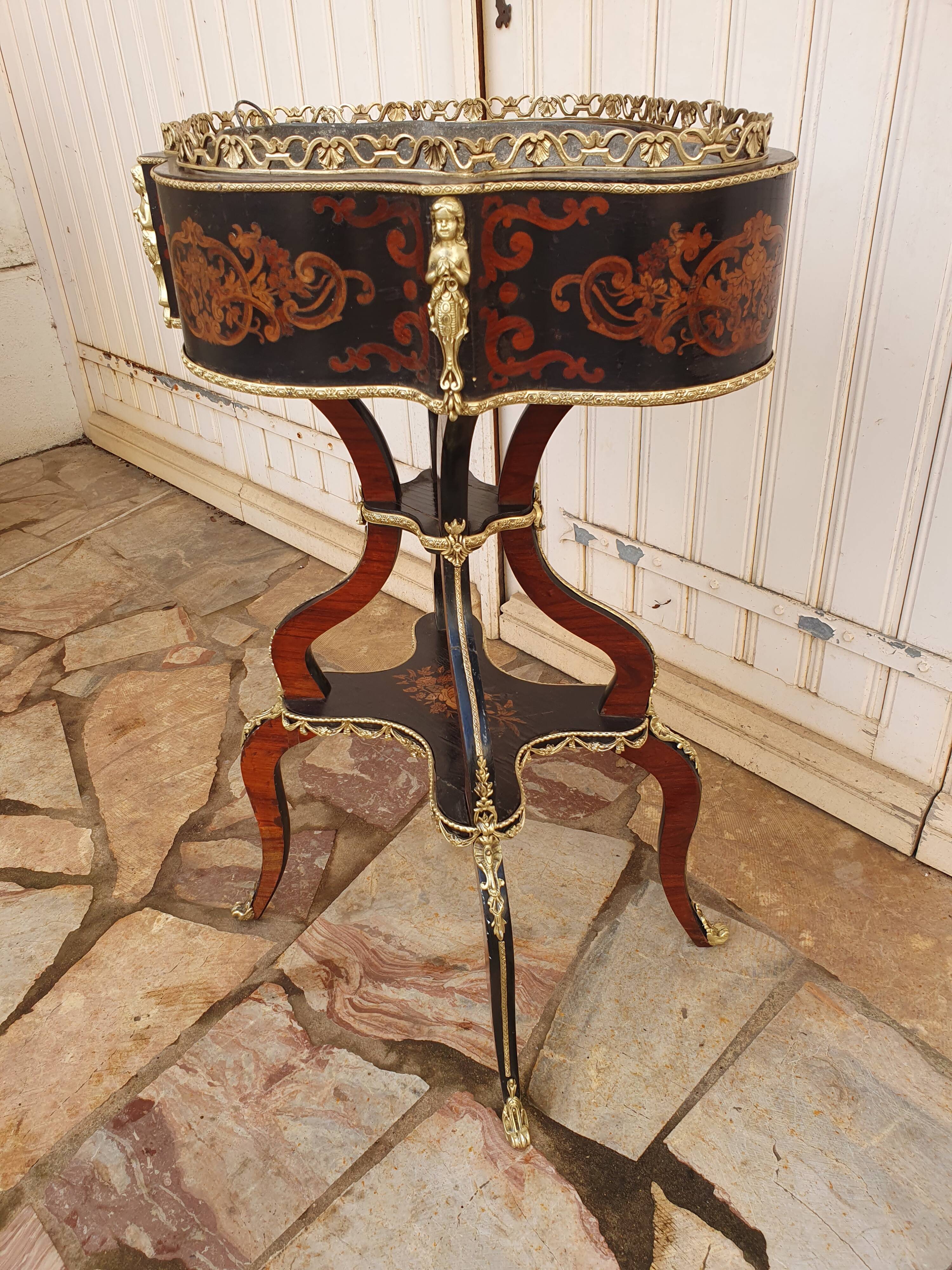 Napoleon III planter in marquetry, 1860 period