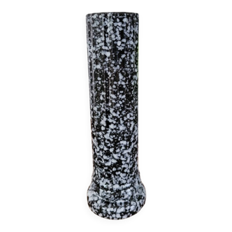 Black and white terrazzo porcelain vase