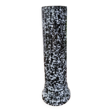 Black and white terrazzo porcelain vase