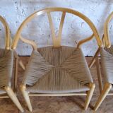 Scandinavian CH24 Wishbone chairs by Hans Wegner for Carl Hansen