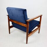 GFM-142 armchair, designed by Edmund Homa from the 70s, navy blue - 2 pieces available