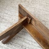 Oak farmhouse table and its two benches