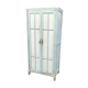 Armoire parisienne verte à panneaux vintage 1940/1950