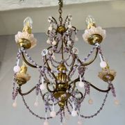 Lustre italien opaline rose