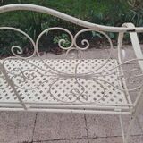 Wrought iron garden bench