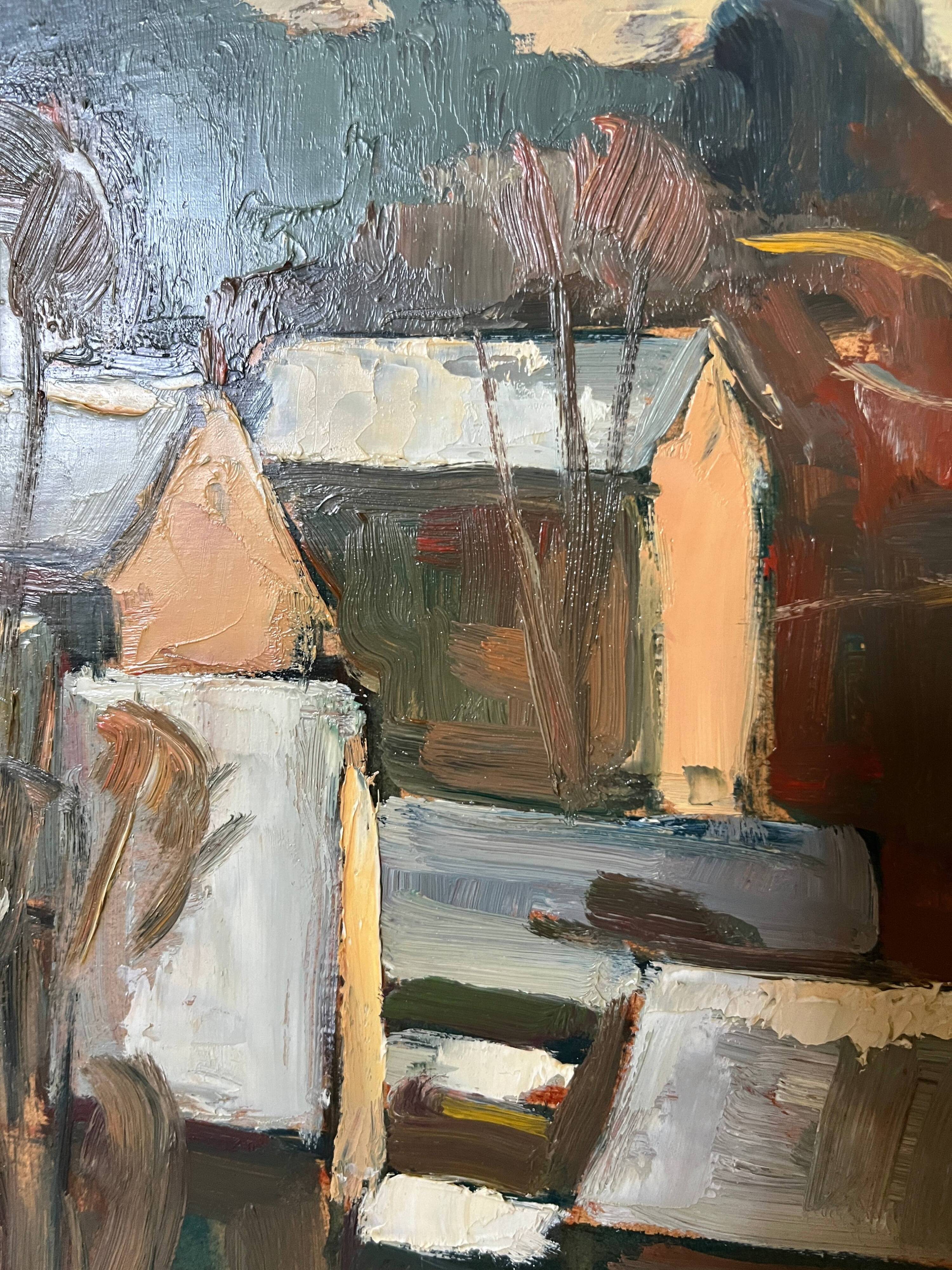 HSP Emile RENAUD painting circa 1950 Velars (sur Ouche - Burgundy) + frame