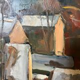 HSP Emile RENAUD painting circa 1950 Velars (sur Ouche - Burgundy) + frame