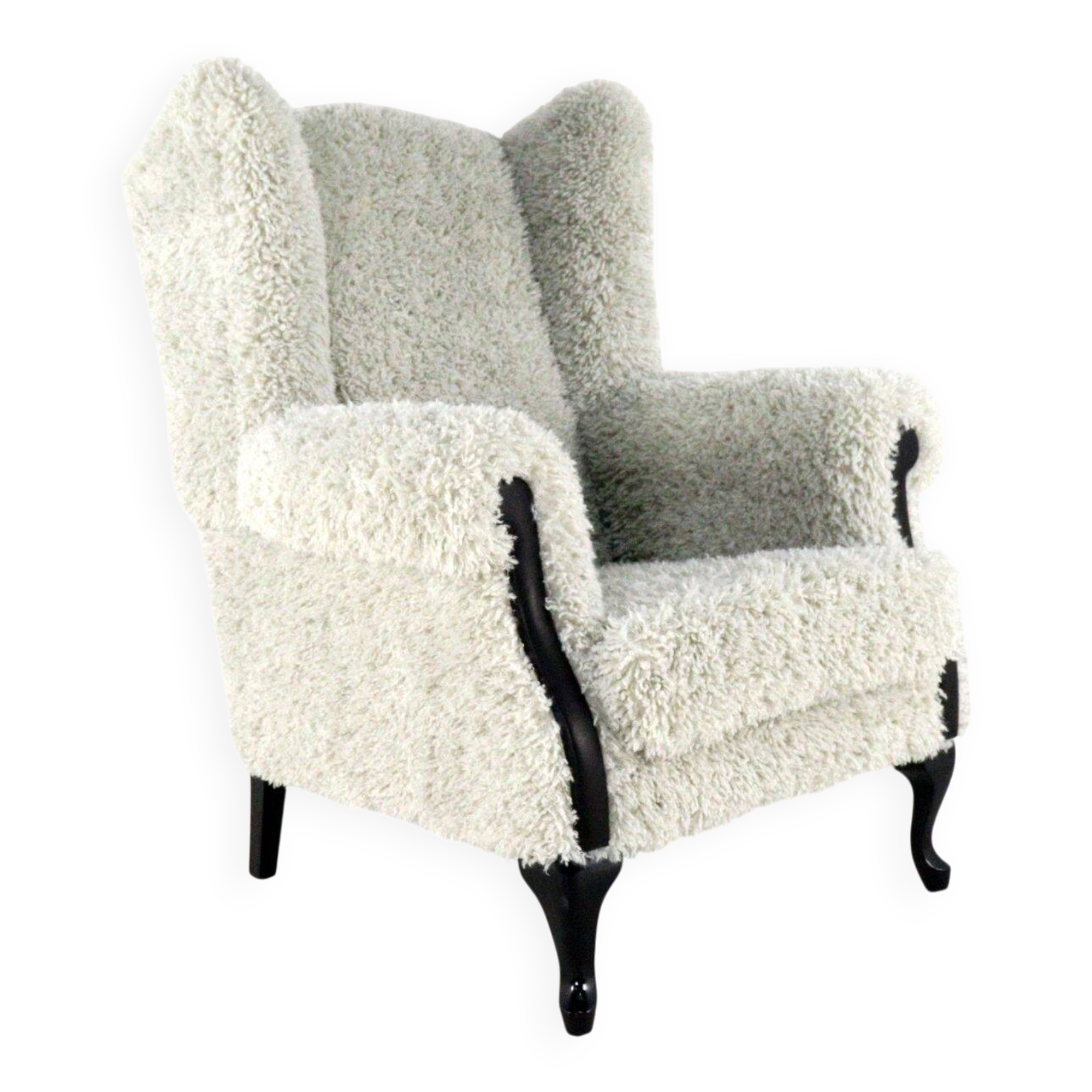 Armchair grey Doodle Retro Fully Restored - new upholstery