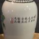 Ancient Chinese vase with porcelain bird green family 20th