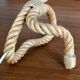 Table lamp rope and raffia