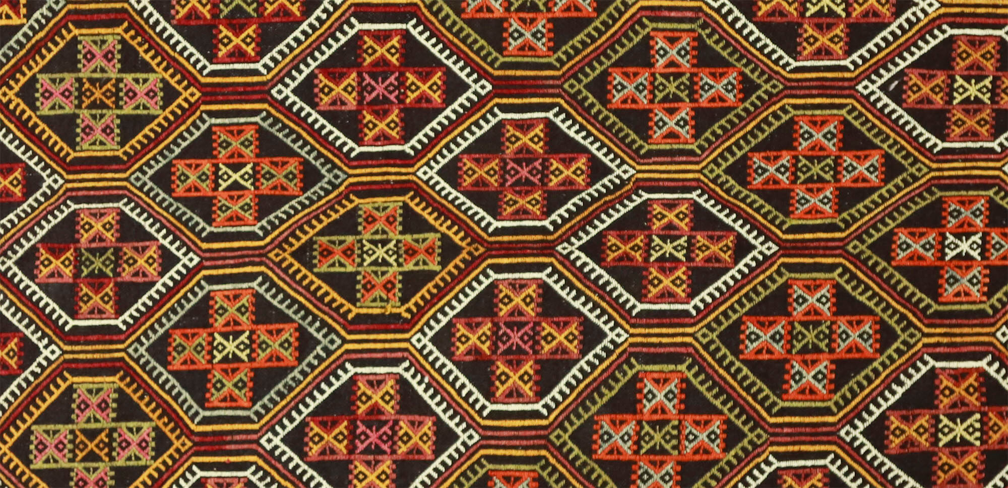 Anatolian handmade kilim rug 350 cm x 151 cm