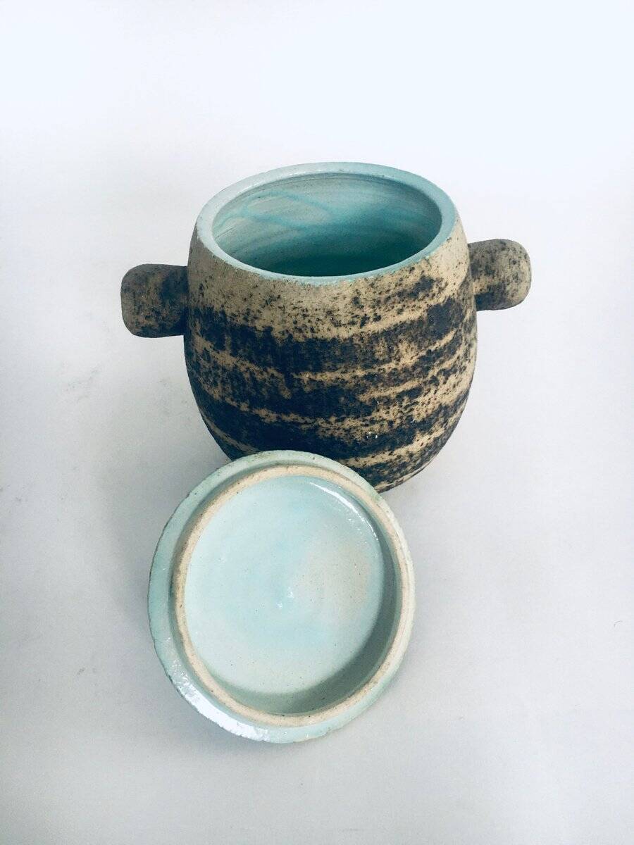 Brutalist Dutch Art Ceramic Pot by Pieter Groeneveldt, Netherlands, 1960s