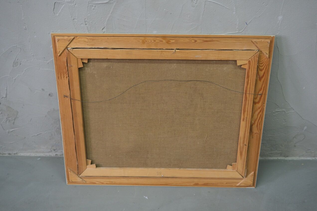 Erik Almgren, Swedish Modern Landscape, 1960s, Oil on Canvas, Framed