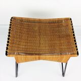 Vintage rattan and metal 1950