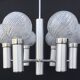 Chandelier metal chrome glass balls space age sputnik midcentury 70s