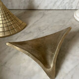 Paire de serre-livres en laiton massif vintage