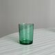 Set of 6 vintage translucent green glasses