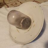 Ancient outdoor lamp collar of swan enamel and glass