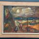 Original Swedish Oil on Panel – “Landscape with Figures” by Lars Niklasson