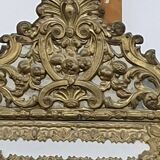 Old bevel mirror with metal parcloses pushed back Louis XIV style
