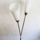 Sculptural Czech Floor Lamp with Twin Milk Glass Shades, 1960s