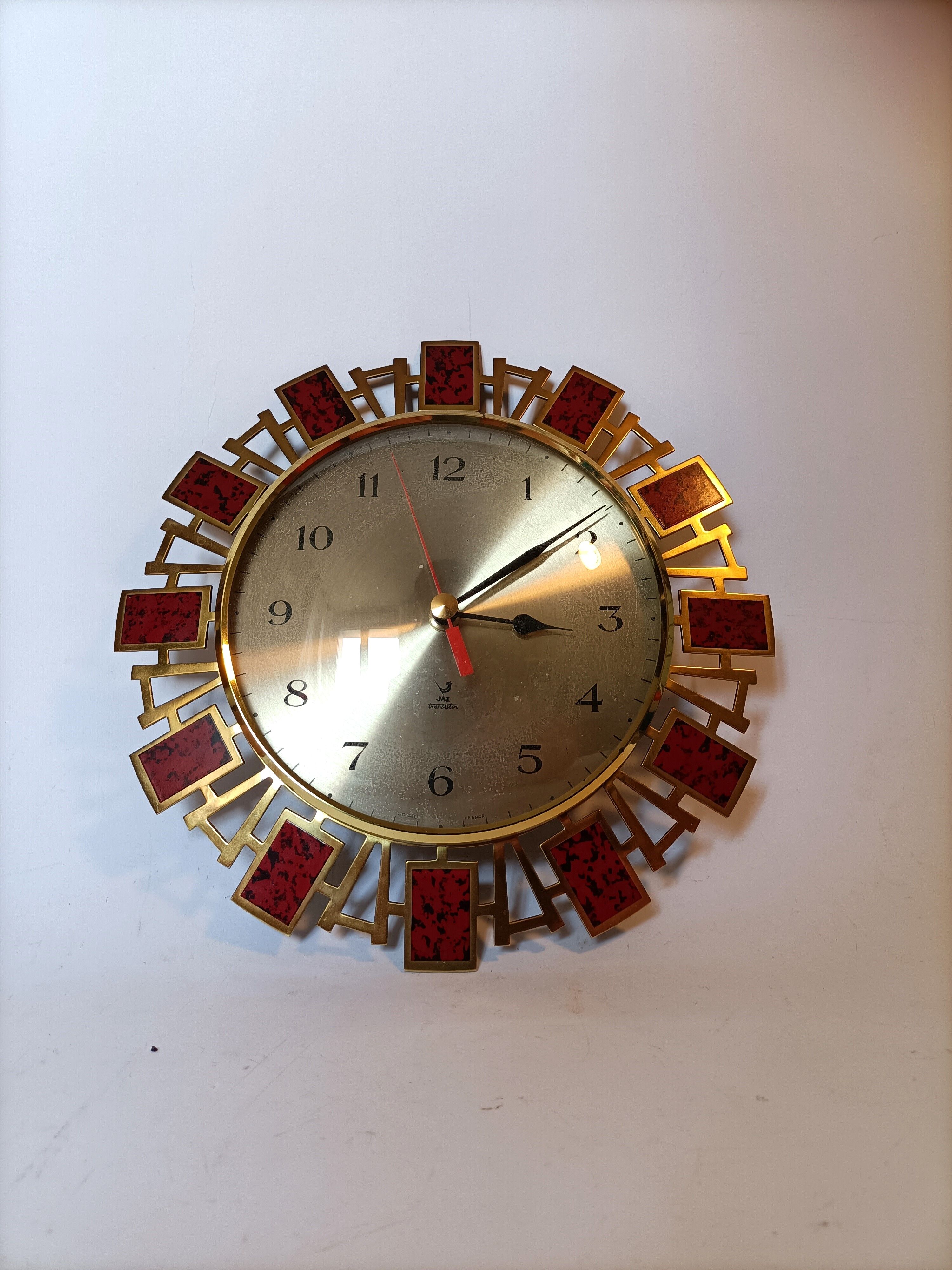 Wall clock Jaz golden brass