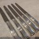 5 silver-plated table knives by Christofle, Triade pattern