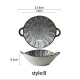 Vintage soup bowl with handle