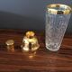 Crystal and gold plated glass shaker from val saint lambert