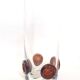 Crystal vase inlaid with button 1970s Height 25 cm