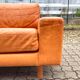 Danish Modern Mid Century Vintage Cognac Leather Sofa