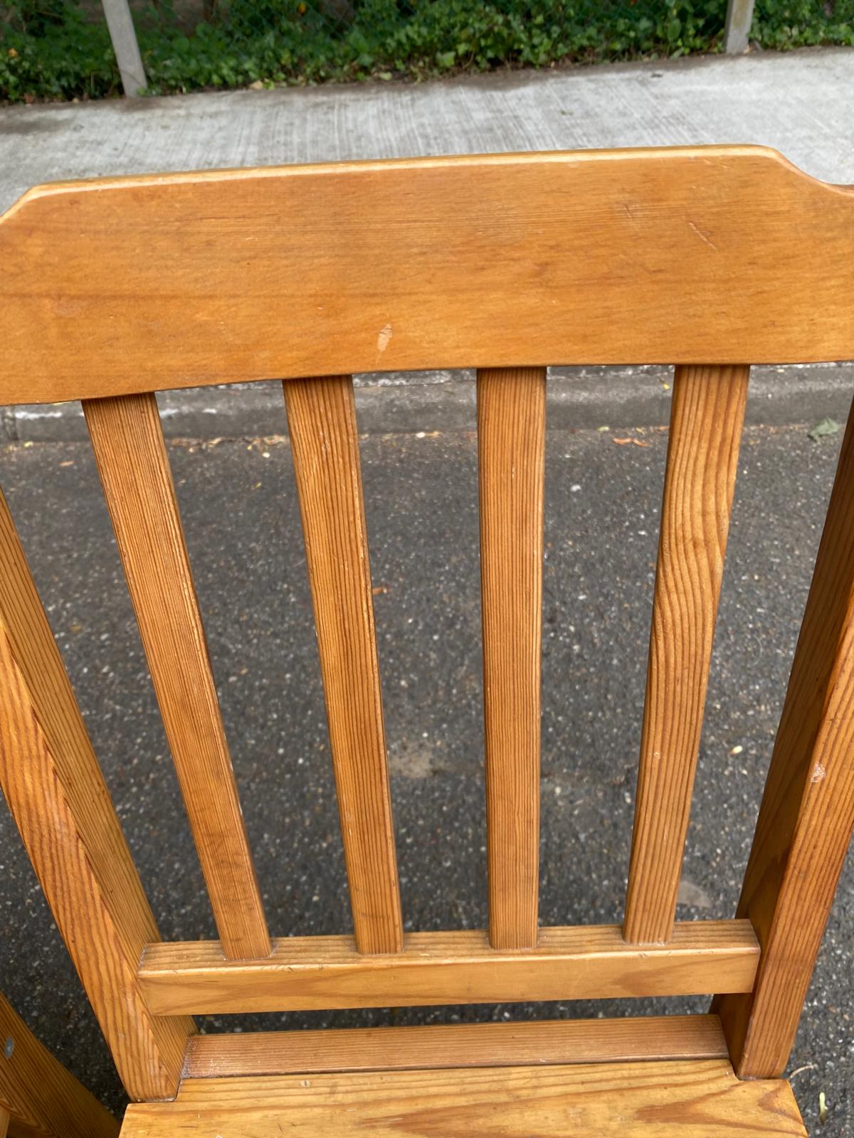2 solid wood dining chairs