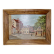 Oil On Panel, Street Lively By Bravo 1944