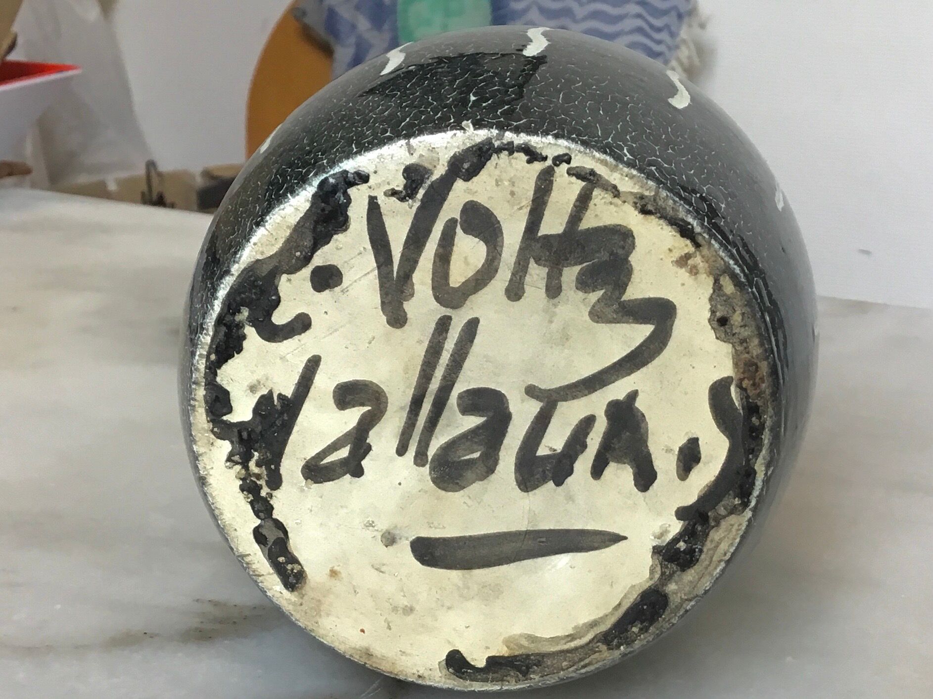 Vase Vallauris signé