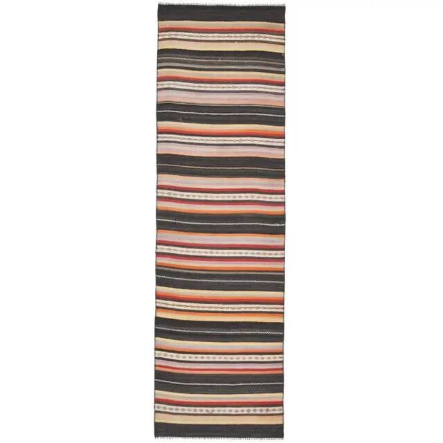 Vintage Turkish Oushak Handmade Wool Cotton Beige Runner Rug 78x263