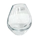 Hand-formed glass vase, minimalist design, Formano Germany, 1980s.