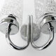 Double wall lamp 1970's chrome and glass