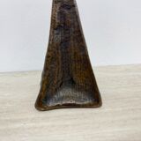 Brutalist bronze candle stick, 1970s