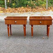 2 Scandinavian rosewood bedside tables from the 1960s