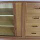 Teak enfilade with 2 tambour doors