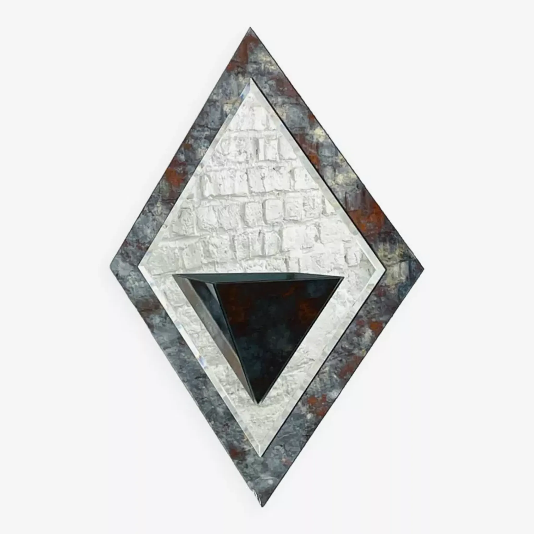Vintage art deco beveled mirror